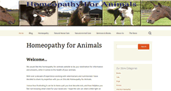 Desktop Screenshot of homeopathyforanimals.com